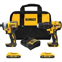 Drill & Impact Driver Combo Kit, Lithium-Ion, 20 V Nassau Supply