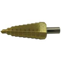 JET-KUT&reg; Super Premium 11-Step Step Drill, 1/4" - 1-3/8" , 7/8"/1"/1/4"/1-3/8"/1-1/8"/1-1/4"/13/16"/25/64"/35/64"/11/16"/1-7/32" Increments, High Speed Steel Nassau Supply