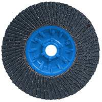 Disque &agrave; lamelles POWERBLEND TRM QC, 5" x 5/8"-11, Type 27, Grain Z40, Alumine de zirconium Nassau Supply