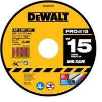 Meule &agrave; tronçonner pour meuleuse angulaire, 4-1/2" x 0,045", Arbre de 7/8", Type 1, Oxyde d'aluminium Nassau Supply