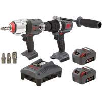 Hammer Drill & Impact Wrench Combo Kit, Lithium-Ion, 20 V Nassau Supply