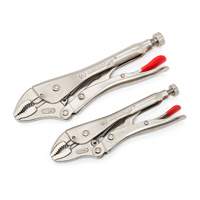 Curved Jaw Locking Pliers with Wire Cutter Set, 2 Pieces Nassau Supply