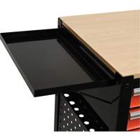 Chariot utilitaire, 4 tiroirs, Noir/Orange Nassau Supply