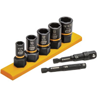 Metric Bolt Biter Extraction Socket Set, 7 Pcs, Impact, 1/4"/3/8" Drive Size Nassau Supply