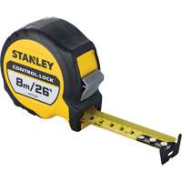 CONTROL-LOCK Tape Measure, 25 mm x 26'/8 m, Imperial & Metric Graduations Nassau Supply