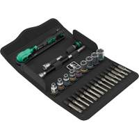 Jeu de cl&eacute; &agrave; cliquet SA 14 Zyklop Comfort avec levier dinversion, 28 Mcx, Prise de 1/4" Nassau Supply