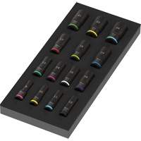 Insert en mousse pour jeu de douilles profondes Impaktor 1 Zyklop B, 15 Mcx, Chocs, Prise de 3/8", Profond Nassau Supply