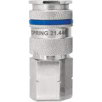 QUIKSILVER Industrial Quick Coupler, Nickel Plated Brass, 1/4", Female NPT, 435 PSI Nassau Supply