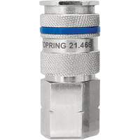 QUIKSILVER Industrial Quick Coupler, Nickel Plated Brass, 3/8", Female NPT, 435 PSI Nassau Supply