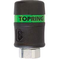TOPQUIK Ultraflo 7.8 mm Quick Coupler, Polyester Composite, 3/8", Female NPT, 174 PSI Nassau Supply