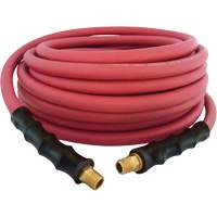 MAXPRO Rubber Hose, Air/Water, EPDM Rubber/Polyester, 3/8" dia. x 50', 300 psi, 1/4 NPT Nassau Supply