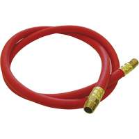 Hose Reel Connecting Hose, Air, EPDM Rubber, 1/2" dia. x 5', 300 psi, 1/2 NPT Nassau Supply