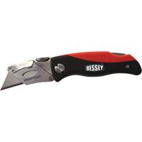 Folding Utility Knife, 2-3/8" Blade, Plastic/Cushion Handle Nassau Supply