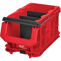PACKOUT Compact Crate, 15-1/2" x 9-1/2" x 8-3/4", Black/Red Nassau Supply