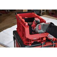 PACKOUT Compact Crate, 15-1/2" x 9-1/2" x 8-3/4", Black/Red Nassau Supply