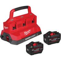 M18 Forge Starter Kit with 2 Batteries & 6-Bay Rapid Charger, Lithium-Ion, 18 V, 12 Ah Nassau Supply