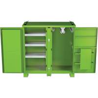 Onsite PPE Storage Cabinet, Steel, High-Visibility Lime Green Nassau Supply