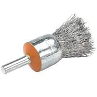 Mounted End Brush with Crimped Wires, 1/2", 0.01" Fill, 1/4" Shank UE856 | Nassau Supply