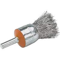 Mounted End Brush with Crimped Wires, 1/2", 0.02" Fill, 1/4" Shank UE863 | Nassau Supply