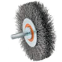 Mounted Crimped Wire Wheel, 1-3/8" Dia., 0.008" Fill Nassau Supply