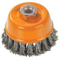 Knot-Twisted Wire Cup Brush, 3" Dia. x M10x1.5 Arbor UE887 | Nassau Supply