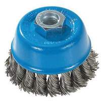 Knot-Twisted Wire Cup Brush, 3" Dia. x M10x1.25 Arbor UE891 | Nassau Supply