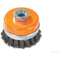 Knot-Twisted Wire Cup Brush with Ring, 3-1/2" Dia. x 5/8"-11 Arbor UE898 | Nassau Supply