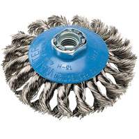 Knot-Twisted Wire Saucer Cup Brush, 6" Dia. x 5/8"-11 Arbor VV868 | Nassau Supply