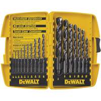Jobber Drill Bit Set, 17 Pieces, High Speed Steel Nassau Supply
