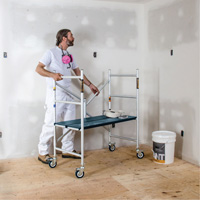 Mobile Work Scaffolding - Mini Scaffoldings, Aluminum Frame, 42" D x 48-1/2" H Nassau Supply