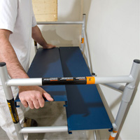 Mobile Work Scaffolding - Mini Scaffoldings, Aluminum Frame, 42" D x 48-1/2" H Nassau Supply