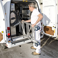 Mobile Work Scaffolding - Mini Scaffoldings, Aluminum Frame, 42" D x 48-1/2" H Nassau Supply