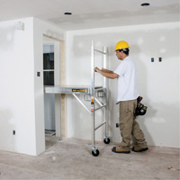 Mobile Work Scaffolding - Maxi Square Scaffolding, Aluminum Frame, 74" D x 75" H Nassau Supply