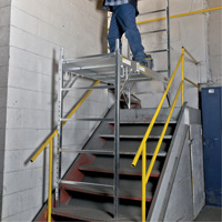 Mobile Work Scaffolding - Maxi Square Scaffolding, Aluminum Frame, 74" D x 75" H Nassau Supply