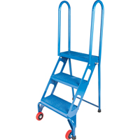 Portable Folding Ladder, 3 Steps, Perforated, 30" High VC437 | Nassau Supply