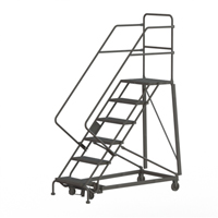 Heavy Duty Safety Slope Ladder, 6 Steps, Perforated, 50° Incline, 60" High VC574 | Nassau Supply