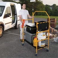 Jobsite Series 4' Safety Rail & Tool Shelf Scaffold Kit, Steel Frame, 49-1/2" D x 57-3/4" H Nassau Supply