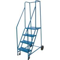 Rolling Step Ladder, 4 Steps, 18" Step Width, 37" Platform Height, Steel VD441 | Nassau Supply