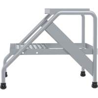 Escabeau en aluminium, 2 marche(s), 22-13/16" la x 24-9/16" lo x 20" h, Capacit&eacute; 500 lb Nassau Supply