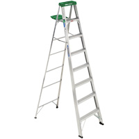 Step Ladder with Pail Shelf, 8', Aluminum, 225 lbs. Capacity, Type 2 VD566 | Nassau Supply