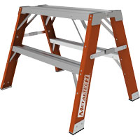 Buildman™ Step-up Workbench, 2' H x 33.5" W x 25.75" D, 300 lbs. Capacity, Fibreglass VD699 | Nassau Supply