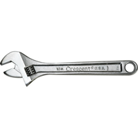 Crescent Adjustable Wrenches, 10" L, 1-5/16" Max Width, Chrome VE035 | Nassau Supply