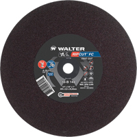 Ripcut Stainless Steel & Steel Cut-Off Wheel for Stationary Saws, 14" x 1/8", 1" Arbor, Type 1, Aluminum Oxide, 4400 RPM Nassau Supply