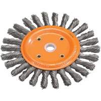 Knot-Twisted Wire Bench Wheel, 6" Dia., 0.0118" Fill, 5/8" Arbor, Steel VV853 | Nassau Supply