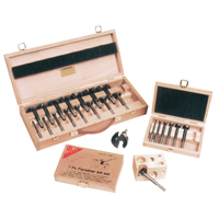 Super Forstner Bit Kits in a Wooden Box, 7 Pieces, Steel WK721 | Nassau Supply