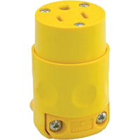 Commercial Grade Straight Blade Connector, 5-15R, Plastic Nassau Supply