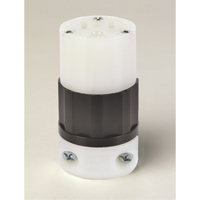 Grounding Straight Blade Connector, 5-15R, Nylon Nassau Supply