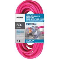 Neon Flex&reg; High Visibility Extension Cord, Outdoor, SJTW, 12/3 AWG, 15 A, 50' Nassau Supply