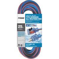 Arctic Blue Extension Cord, All-Weather, SJEOW, 14/3 AWG, 15 A, 25' Nassau Supply