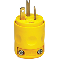 Commercial Grade Straight Blade Plug, Plastic, 20 A, 125 V Nassau Supply